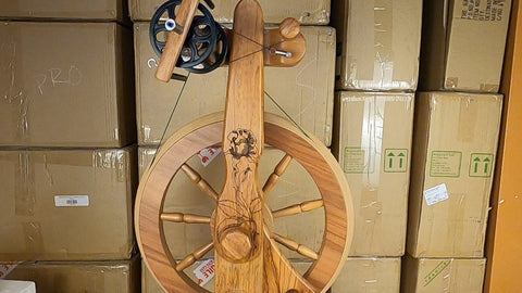 Scratch and Dent Majacraft Rose Spinning Wheel and Lazy Kate