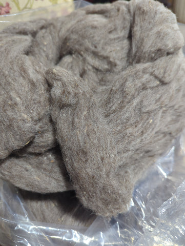 1 oz Soft Shetland Pin Drafted Roving - Grey 2024