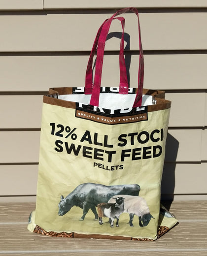 Market Tote bag made from Recycled Feed Bags - Sweetfeed